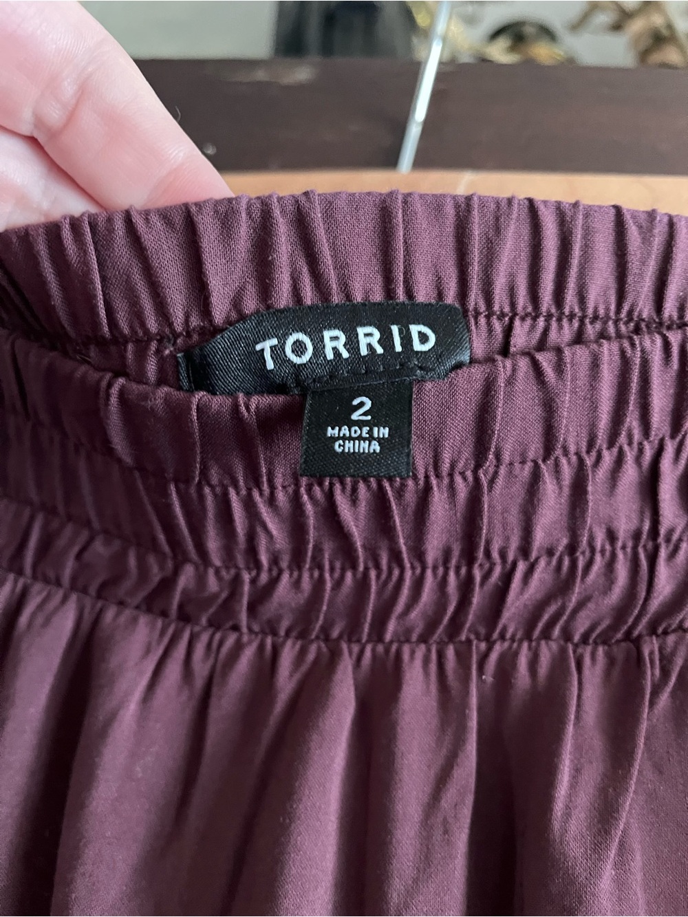 NWOT torrid Plum High-Low Ruffled Skirt - Picture 3 of 4